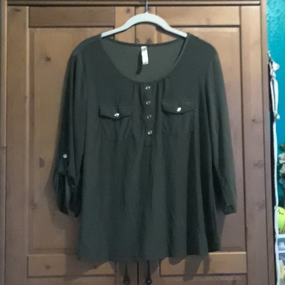 Army Green Blouse